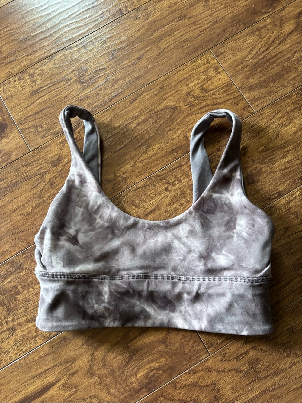 Lululemon Gray Tie-Dye Reversible Sports Bra
